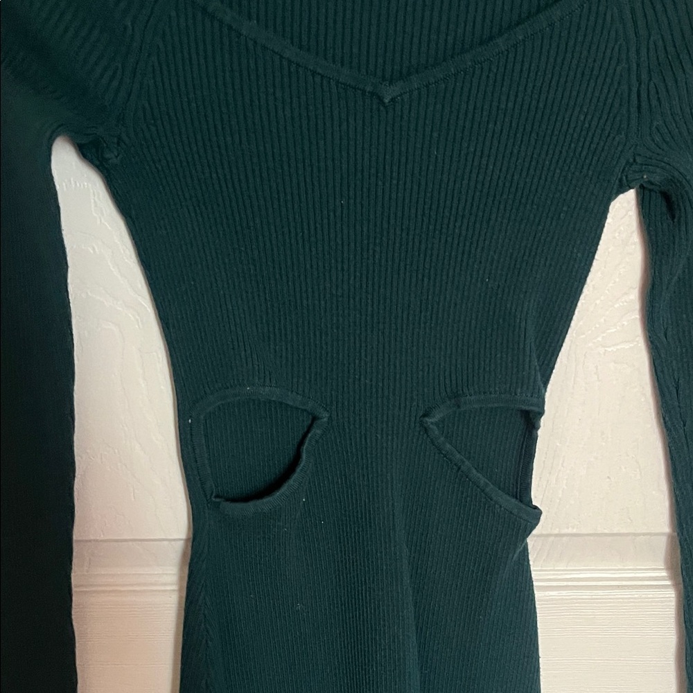 Abercrombie & Fitch Long Sleeve Teal Dress - Picture 3 of 4